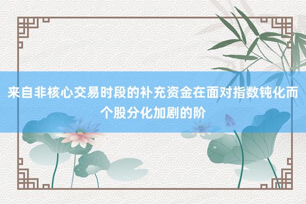 来自非核心交易时段的补充资金在面对指数钝化而个股分化加剧的阶