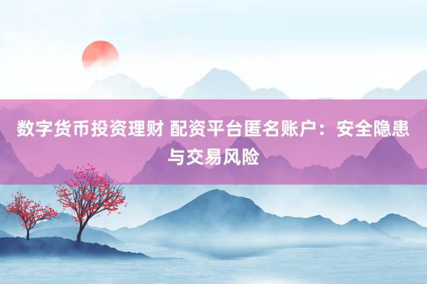 数字货币投资理财 配资平台匿名账户：安全隐患与交易风险